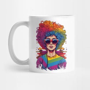Colourful Woman design for Pride Month: celebrate diversity and acceptance. Mug